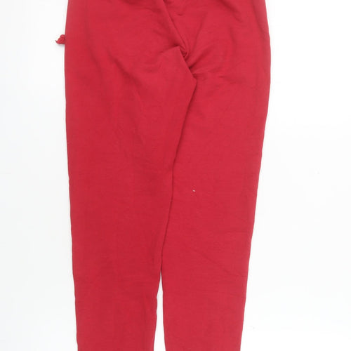 Hollister Women’s Red Jogger Sweatpants XS Cotton Blend Tapered Leg Activewear