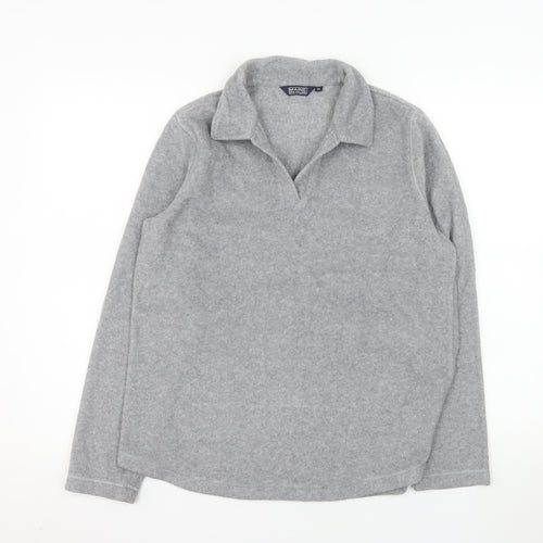 Maine New England Women's Grey Collared Pullover Sweatshirt Size 14