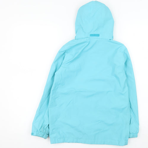 Regatta Girls Blue Waterproof Hooded Rain Coat Jacket 9-10 Years