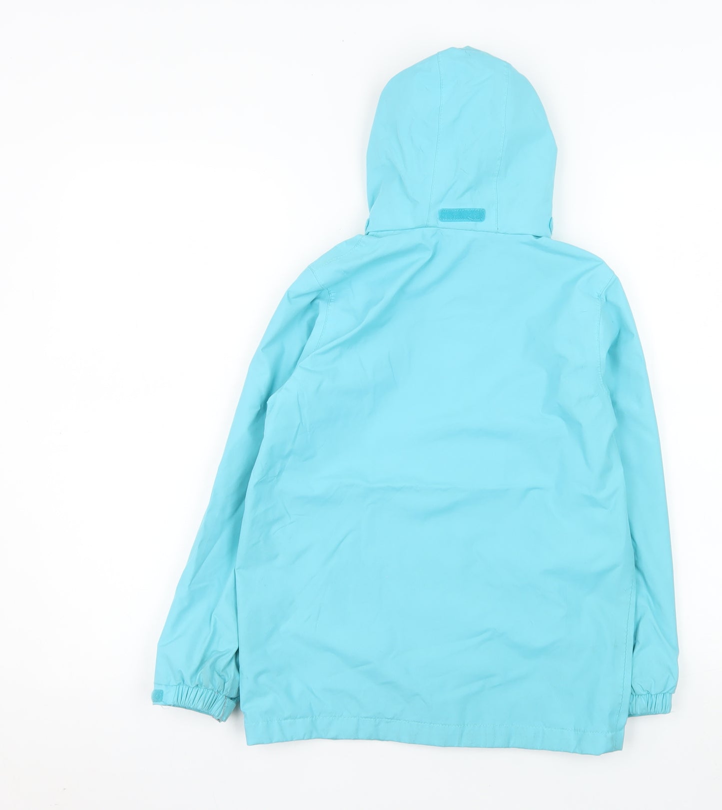 Regatta Girls Blue Waterproof Hooded Rain Coat Jacket 9-10 Years