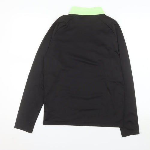 Puma Teens Black 1/4 Zip Sports Sweatshirt Size 164