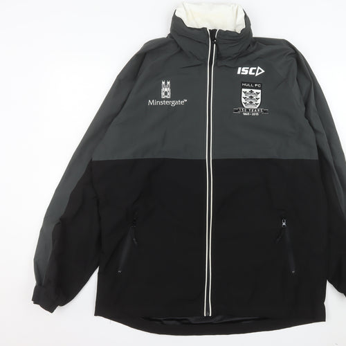 ISC Hull FC Mens Black XL Windbreaker Jacket Waterproof