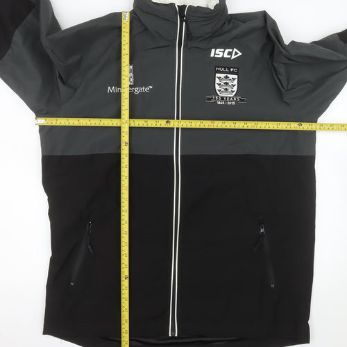 ISC Hull FC Mens Black XL Windbreaker Jacket Waterproof