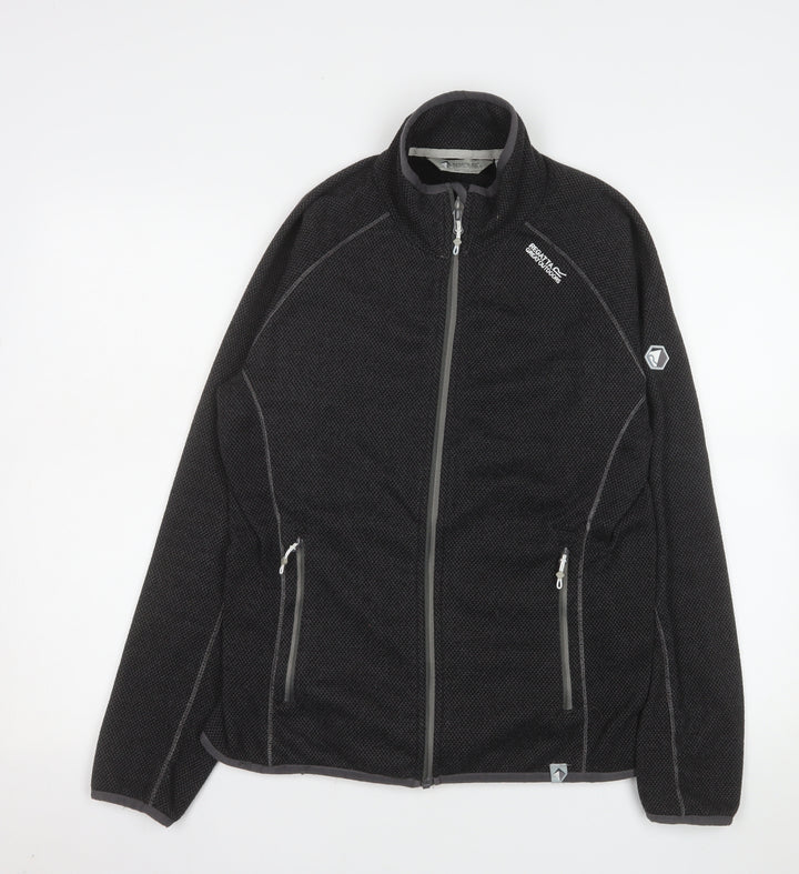 Regatta Women's Black Fleece Outdoor Full Zip Jacket Size 14