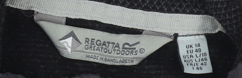 Regatta Women's Black Fleece Outdoor Full Zip Jacket Size 14
