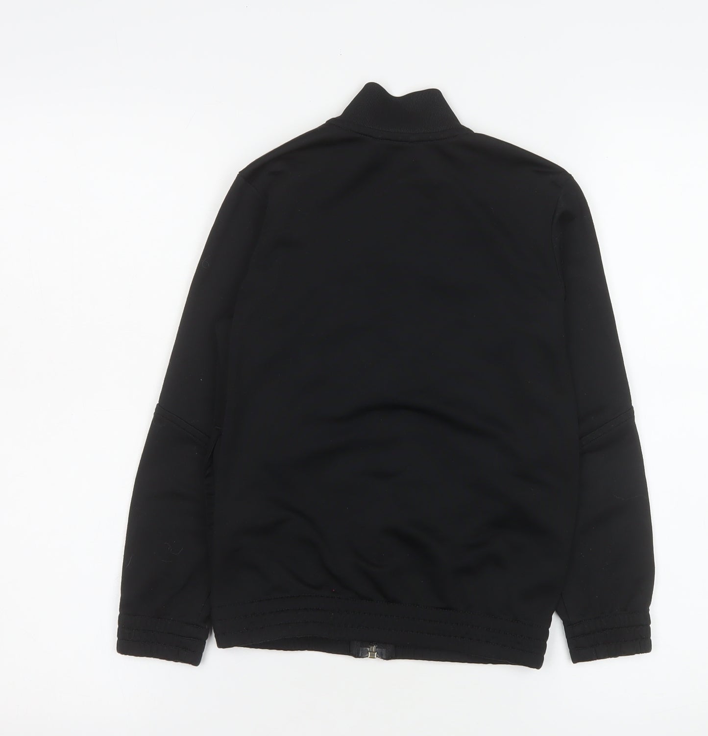Adidas Boys Black 7-8 Years Track Jacket Full Zip Sports Top