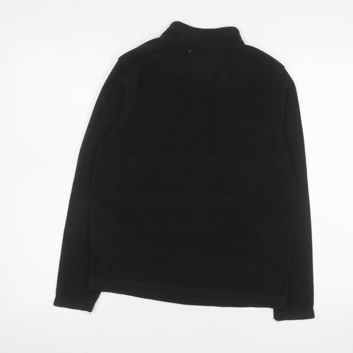 Regatta Boys Black Fleece 1/4 Zip Pullover Sweatshirt Size 13 Years