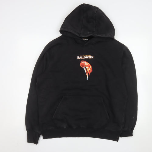 Primark Men’s Black Halloween Pullover Hoodie Size M Horror Graphic
