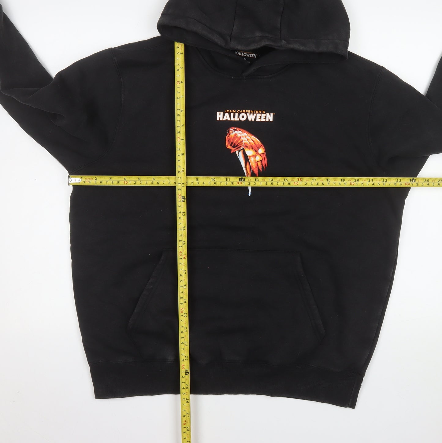 Primark Men’s Black Halloween Pullover Hoodie Size M Horror Graphic