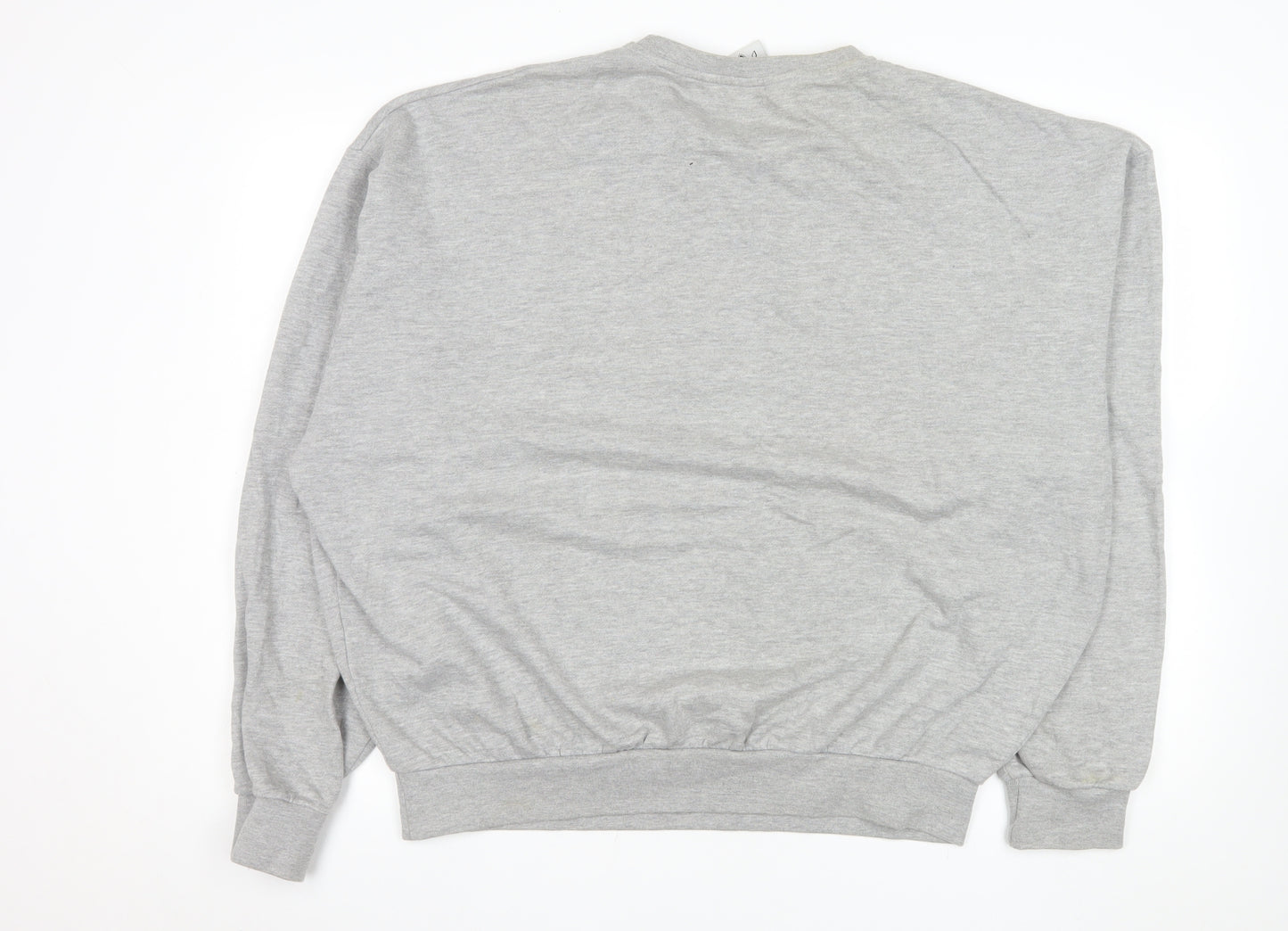 Pash Mens Grey Crew Neck Graphic Sweatshirt Size L
