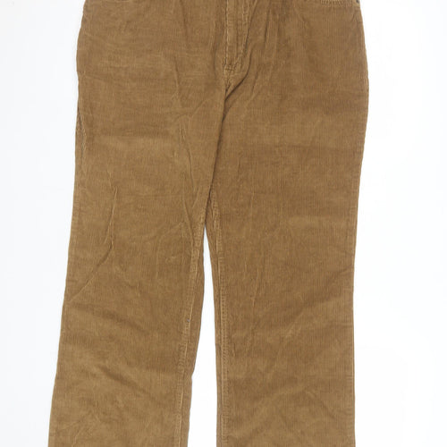 Denim Co Men's Brown Corduroy Trousers 34W 30L Regular Fit