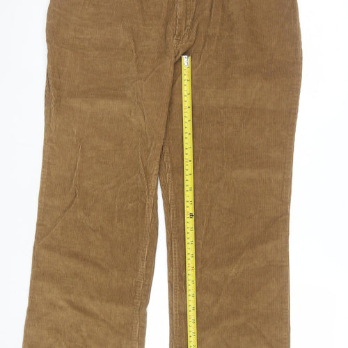 Denim Co Men's Brown Corduroy Trousers 34W 30L Regular Fit