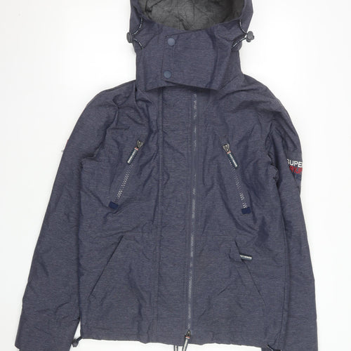 Superdry Mens Blue Wind Yachter Hooded Softshell Jacket S