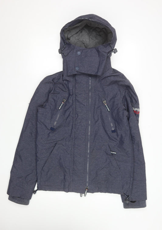 Superdry Mens Blue Wind Yachter Hooded Softshell Jacket S