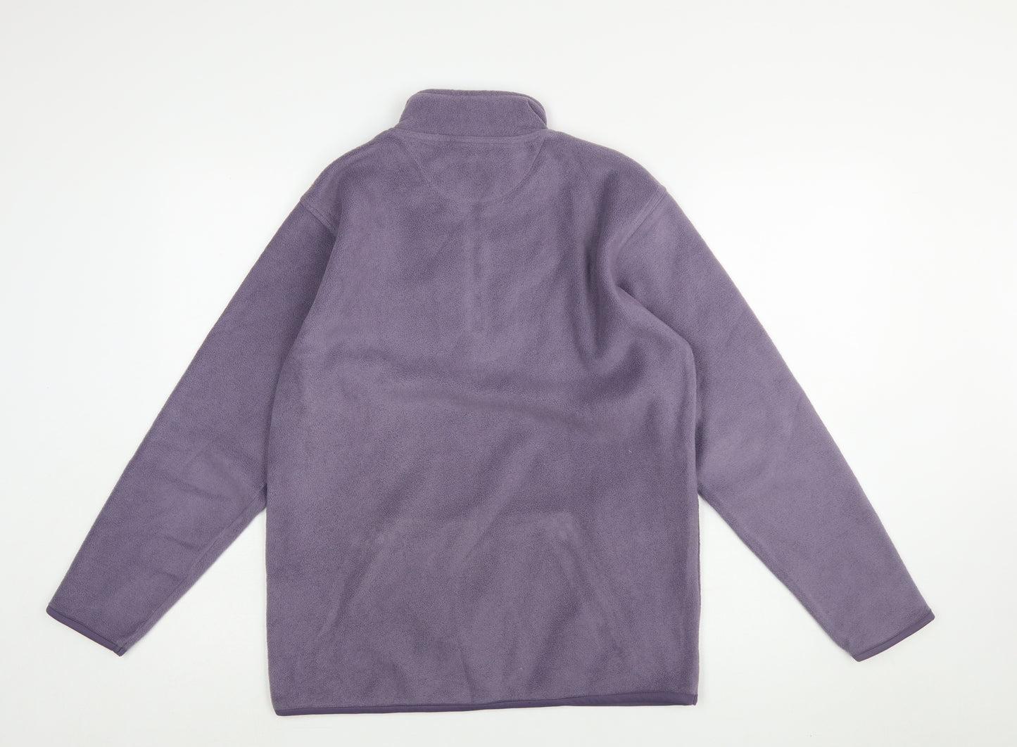 Cup's Women's Purple 1/4 Zip Fleece Pullover Sweatshirt UK 10