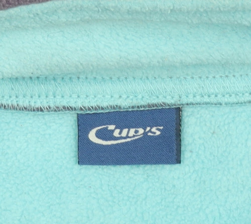 Cup's Women's Purple 1/4 Zip Fleece Pullover Sweatshirt UK 10