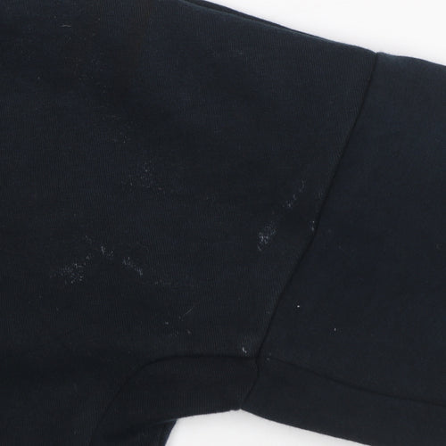 Nike Womens Black Long Sleeve Full Zip Sweatshirt L Cotton Blend
