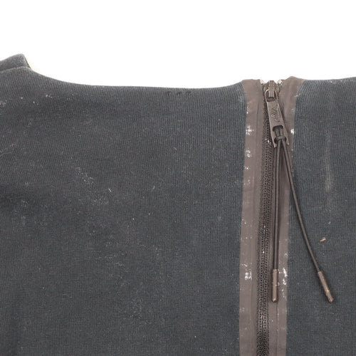 Nike Womens Black Long Sleeve Full Zip Sweatshirt L Cotton Blend