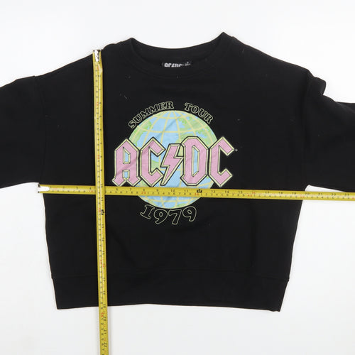 AC/DC Women's Black Small Crew Neck Pullover Sweatshirt 1979 Tour