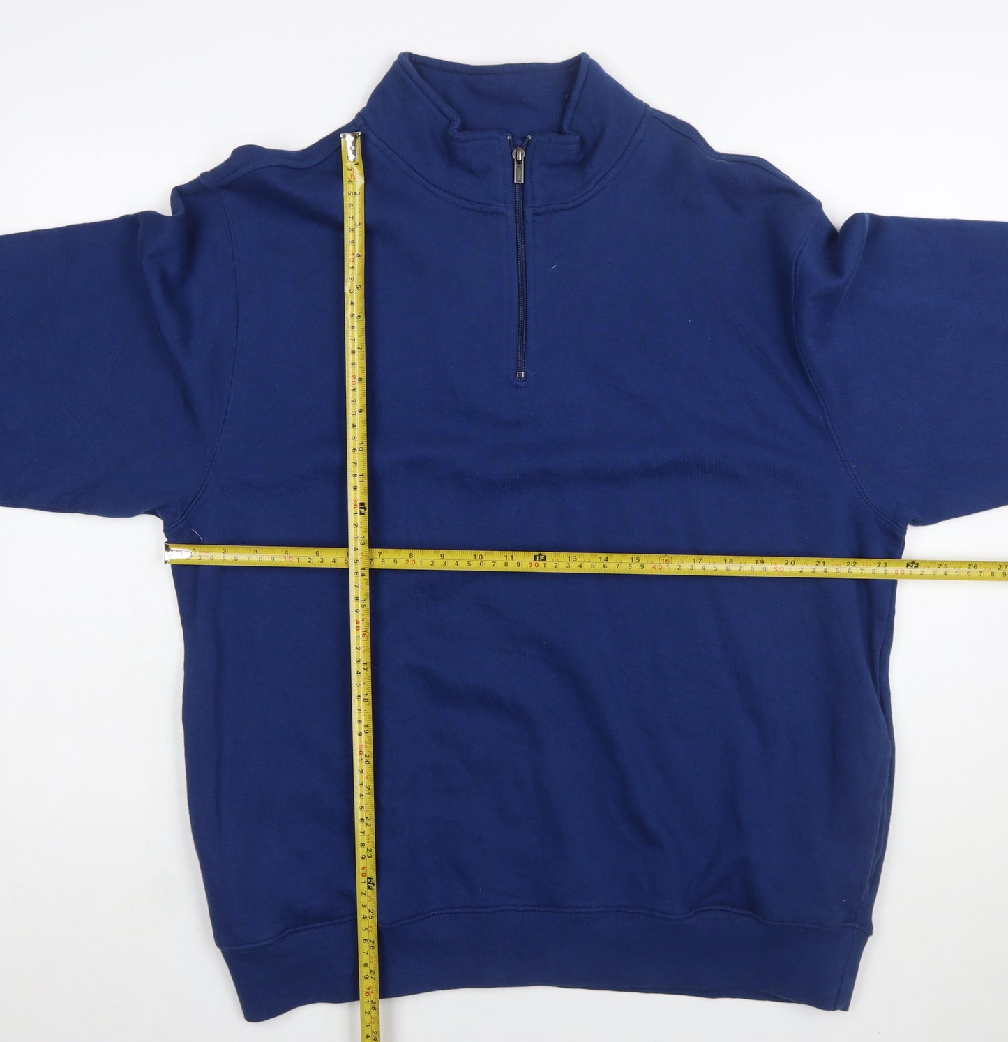 L.L.Bean Men's Blue 1/4 Zip Mock Neck Sweatshirt Size L