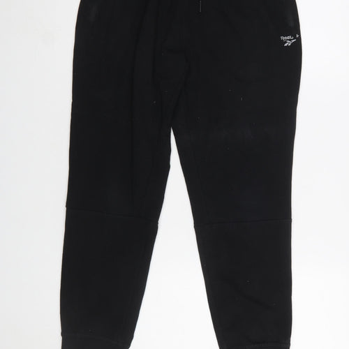 Reebok Women's Black Jogger Sweatpants Size S Elastic Waist Fleece
