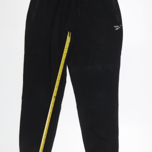 Reebok Women's Black Jogger Sweatpants Size S Elastic Waist Fleece