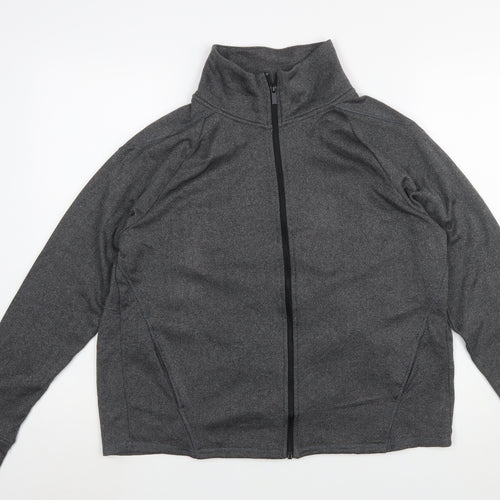 Champion Women’s Grey Full Zip Sweatshirt Size L Polyester Fleece