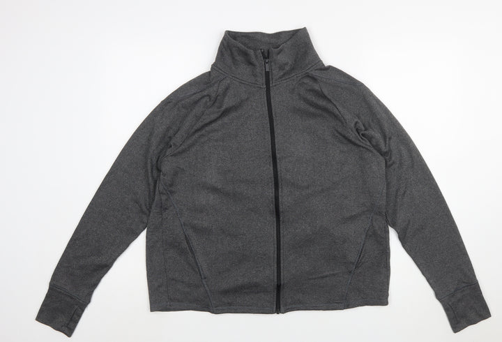 Champion Women’s Grey Full Zip Sweatshirt Size L Polyester Fleece