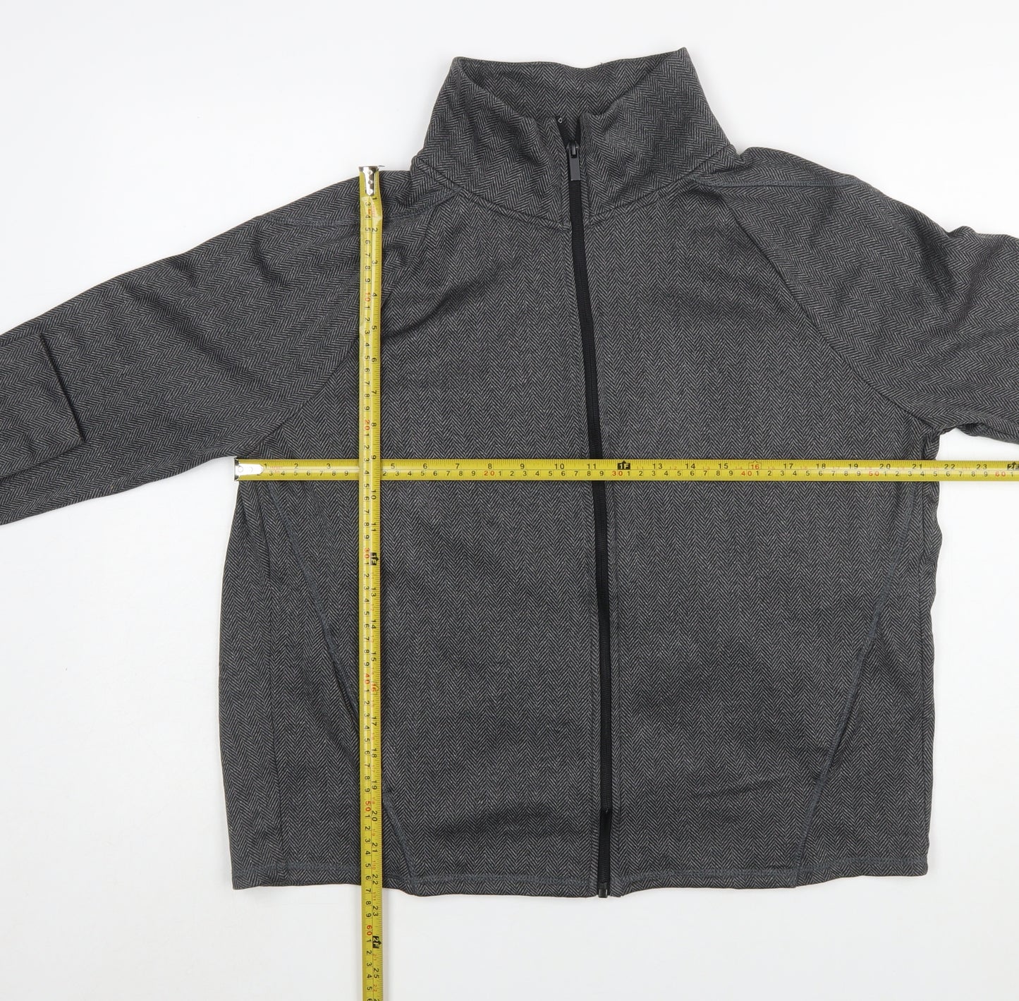 Champion Women’s Grey Full Zip Sweatshirt Size L Polyester Fleece