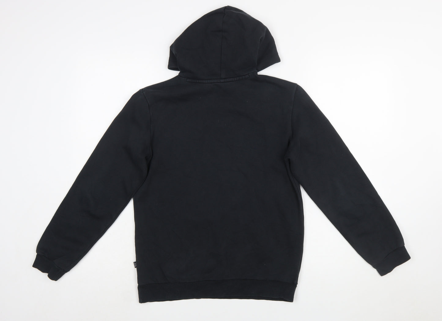 Puma Boys Black Pullover Hoodie 13-14 Years Cotton Blend Logo Sweatshirt