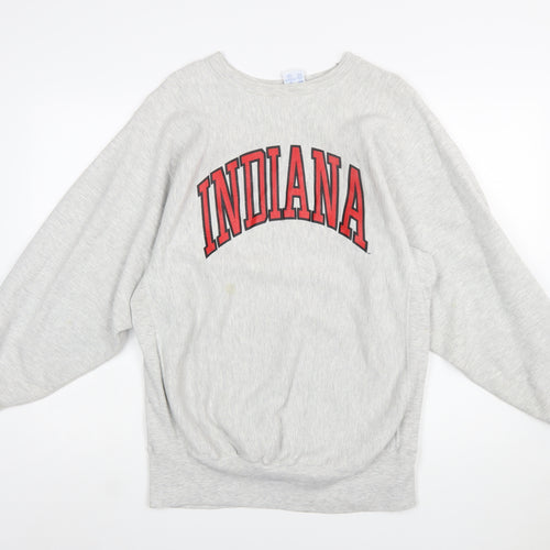 Champion Reverse Weave Indiana Grey Sweatshirt Womens XL Cotton Blend
