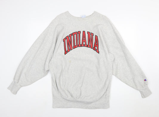 Champion Reverse Weave Indiana Grey Sweatshirt Womens XL Cotton Blend
