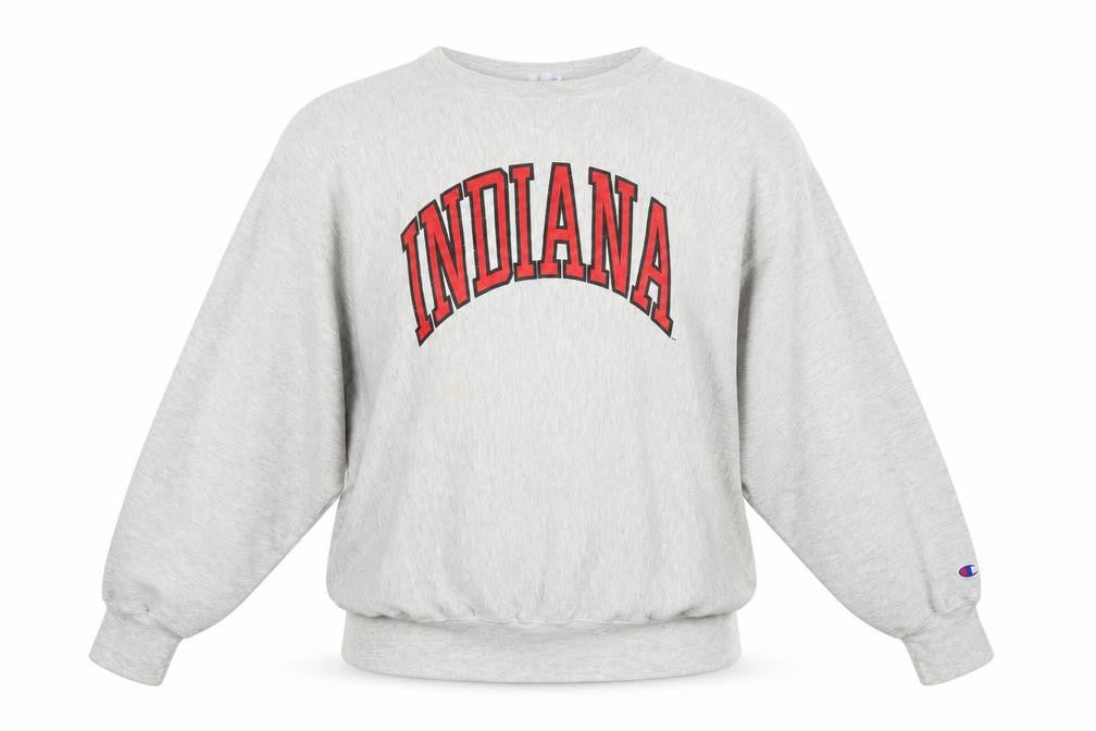 Champion Reverse Weave Indiana Grey Sweatshirt Womens XL Cotton Blend