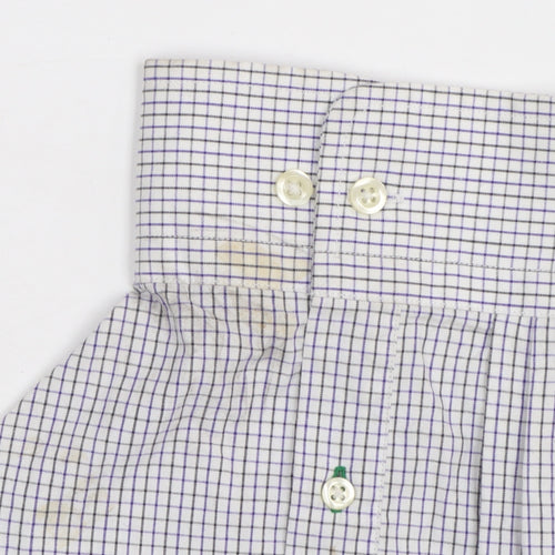 Tommy Hilfiger Men's Blue Check Classic Button-Up Shirt Size 18.5 Tall