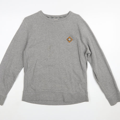 Jack & Jones Men's Grey Crew Neck Pullover Sweatshirt L