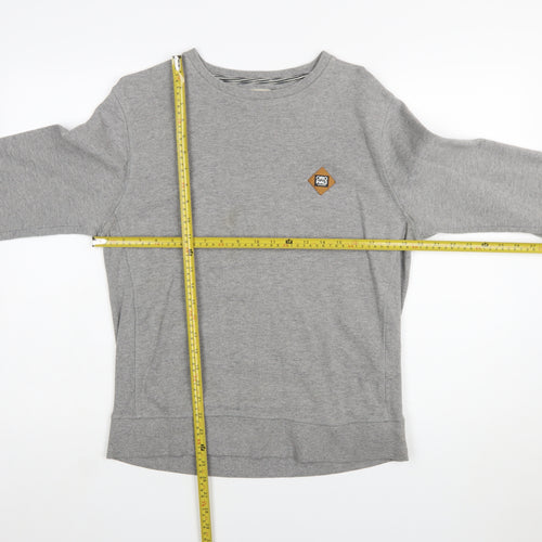 Jack & Jones Men's Grey Crew Neck Pullover Sweatshirt L