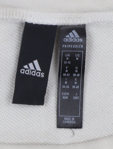 Adidas Womens Beige Long Sleeve Pullover Sweatshirt Size 12-14