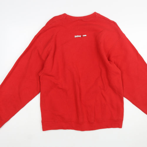 Fruit of the Loom Women's Red Graphic Pullover Sweatshirt Size L