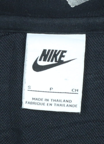 Nike Men's Black Windbreaker Jacket Size S Hooded Full Zip