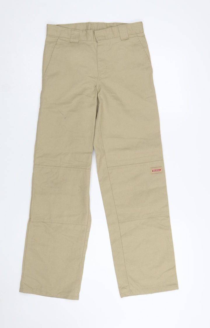 Dickies Boys Beige Chino Trousers 14 Years Regular Fit Durable Twill