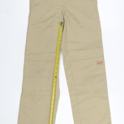Dickies Boys Beige Chino Trousers 14 Years Regular Fit Durable Twill