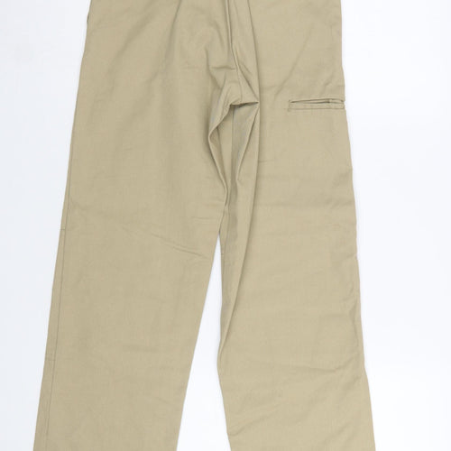 Dickies Boys Beige Chino Trousers 14 Years Regular Fit Durable Twill