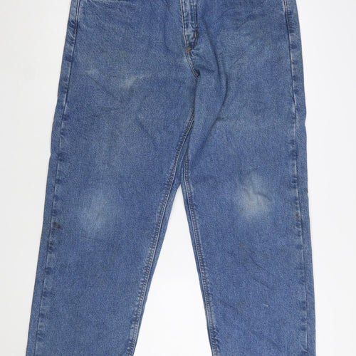 Carhartt Men's Blue Relaxed Fit Straight Leg Denim Jeans 35x30