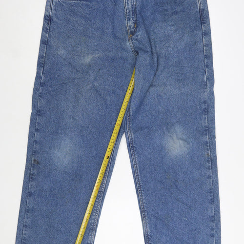 Carhartt Men's Blue Relaxed Fit Straight Leg Denim Jeans 35x30