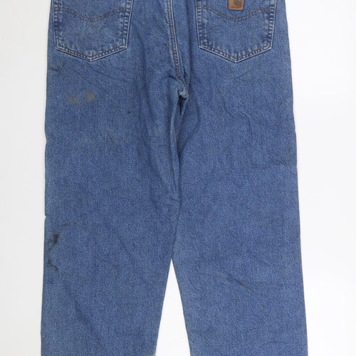 Carhartt Men's Blue Relaxed Fit Straight Leg Denim Jeans 35x30