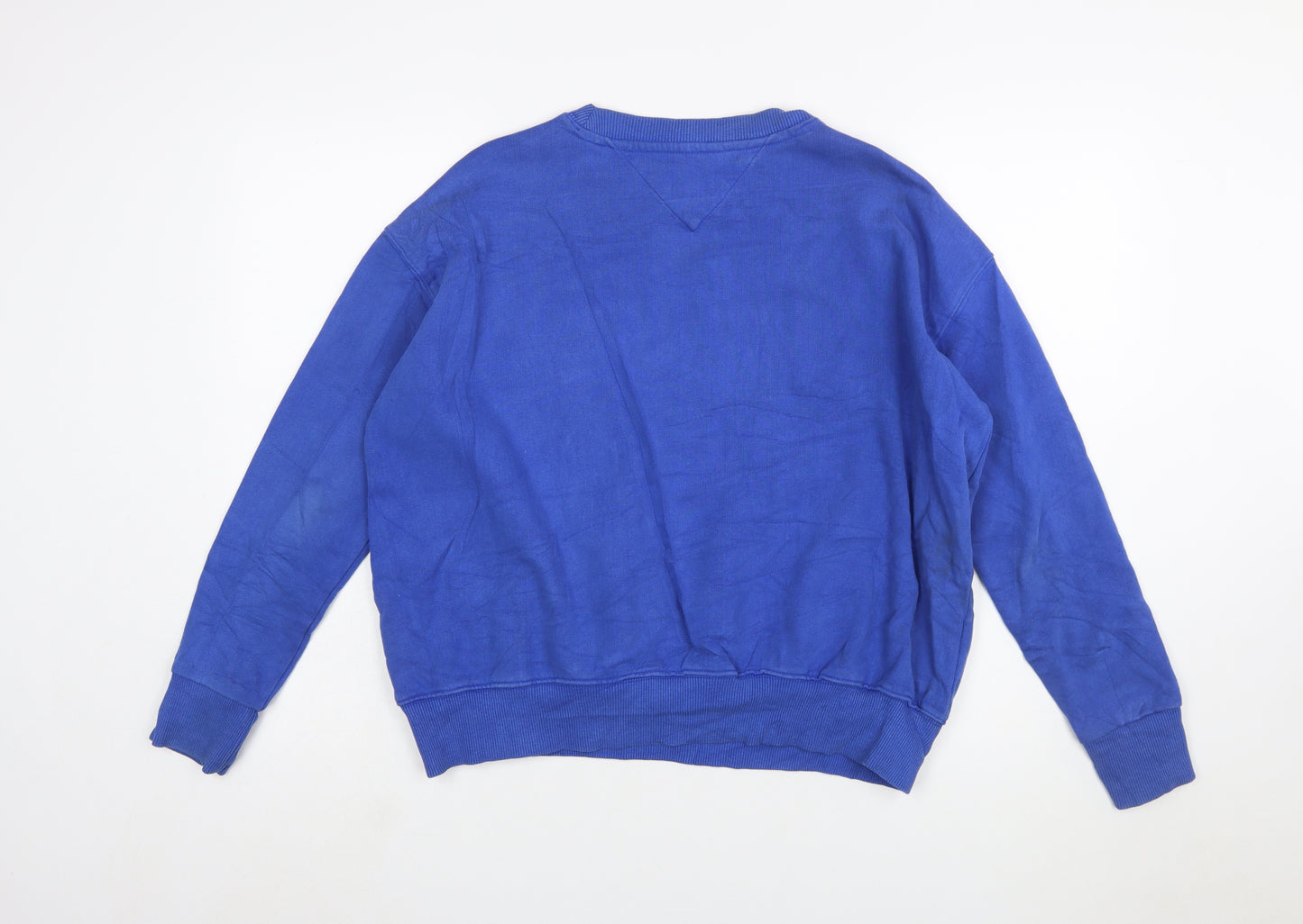 Tommy Jeans Womens Blue XS Pullover Sweatshirt Cotton Logo