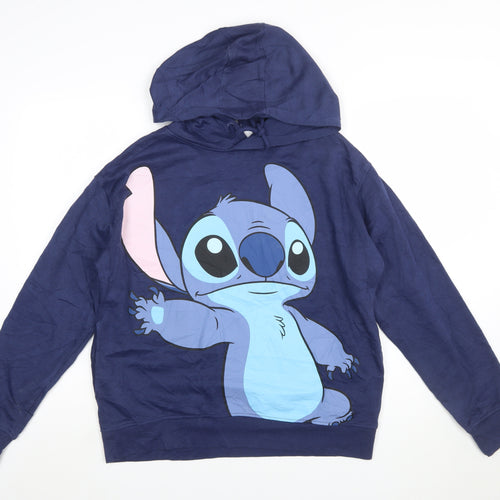 Disney Women’s Blue Stitch Pullover Hoodie Size S 10/12