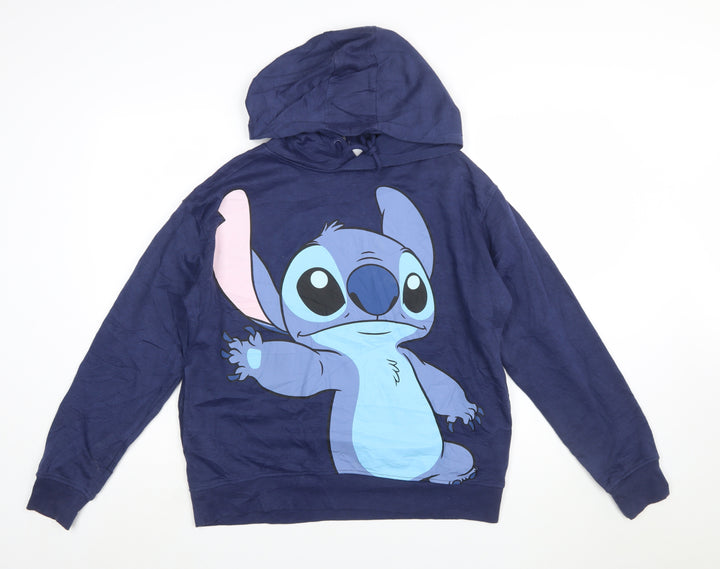 Disney Women’s Blue Stitch Pullover Hoodie Size S 10/12