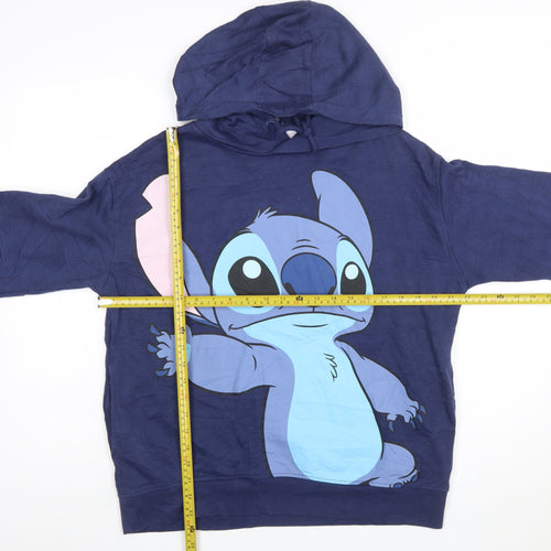 Disney Women’s Blue Stitch Pullover Hoodie Size S 10/12