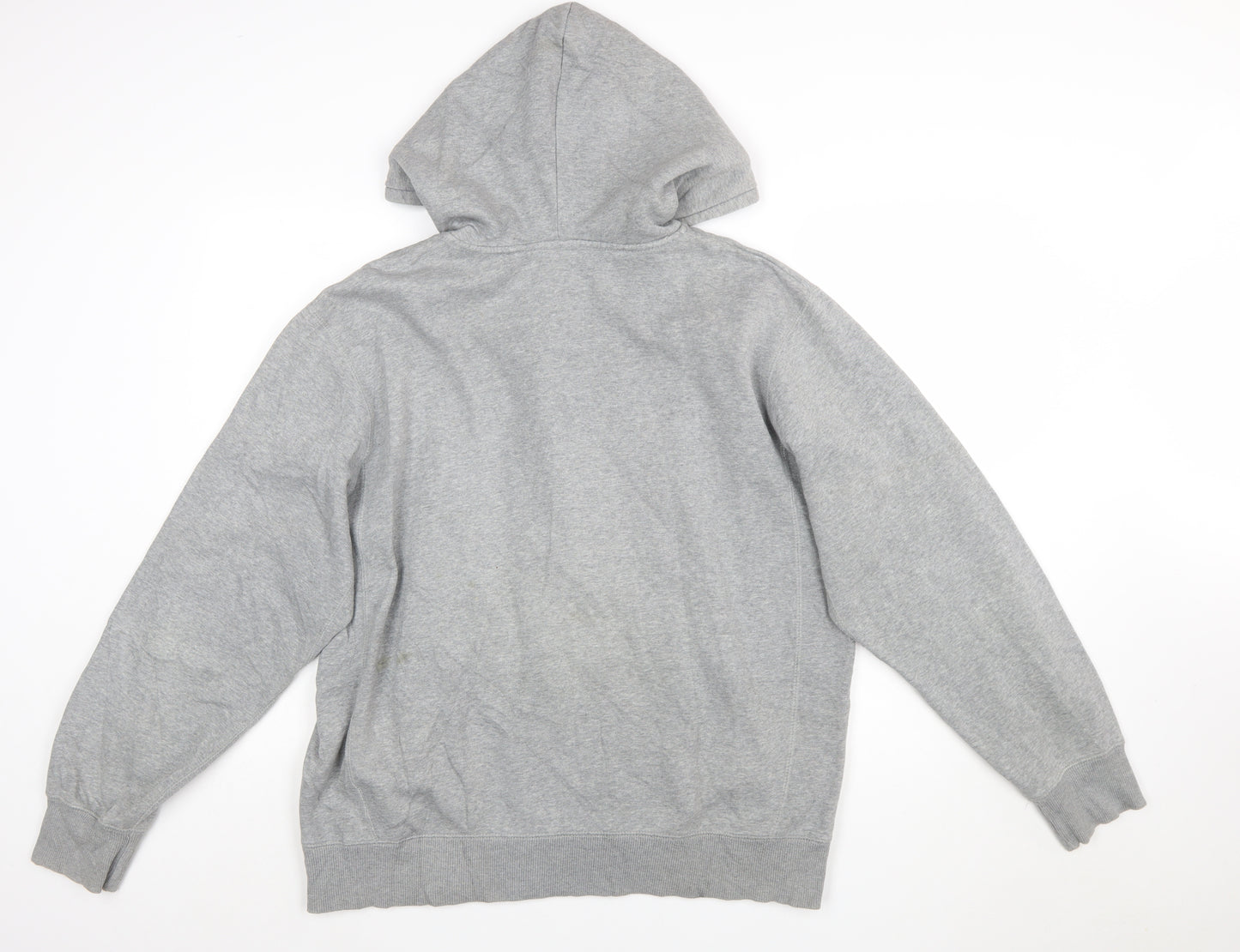 Nike Men's Grey XL Full Zip Hoodie Sweatshirt Cotton Fleece
